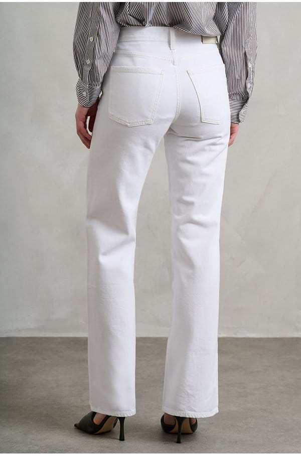 annina high rise wide leg in soft white