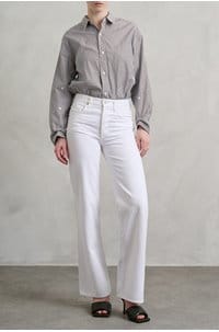 annina high rise wide leg in soft white
