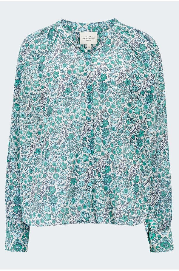 tea frida top in indian emeraulde