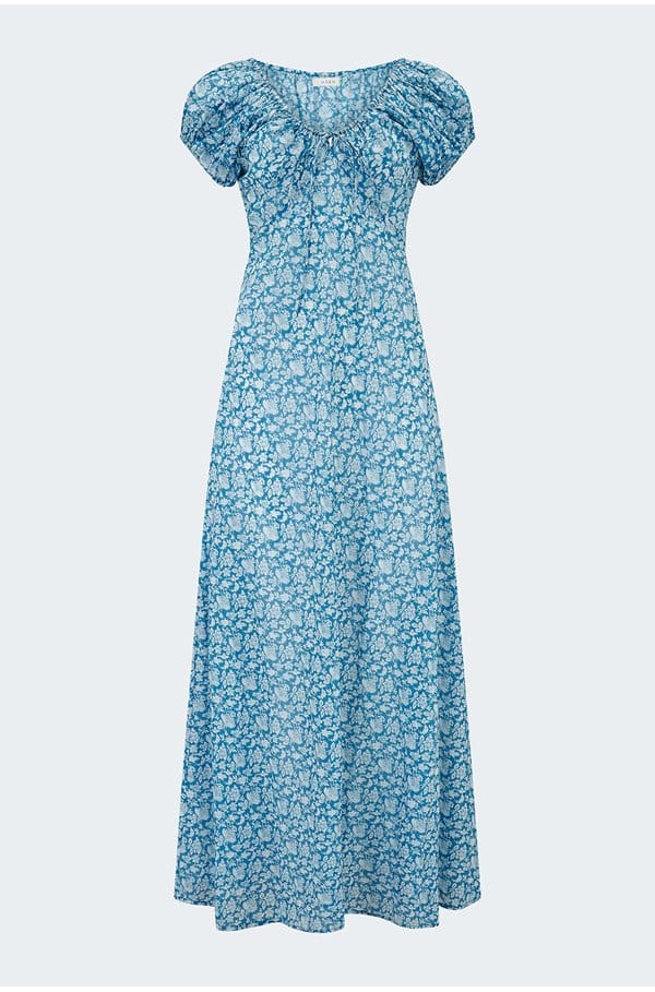sofia dress in blue porcelain