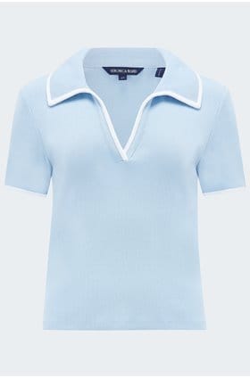 Kearney Contrast Tee in Bluebell