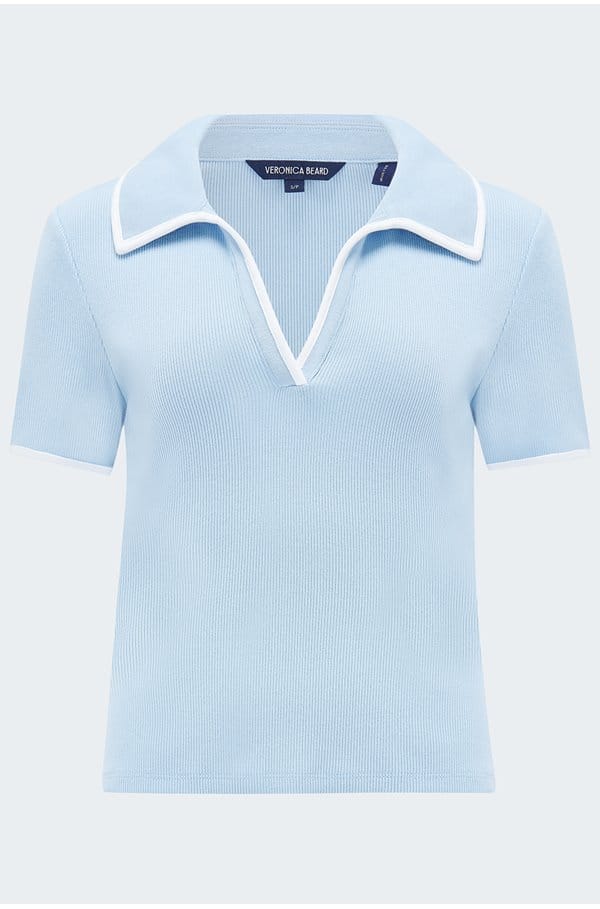 kearney contrast tee in bluebell
