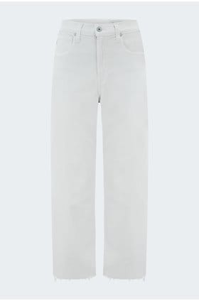 Hattie Crop Barrel Leg in Gallery White