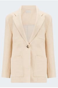 caline linen blend jacket in dragee