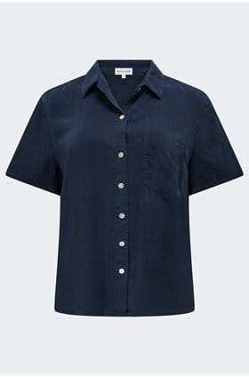 Short Sleeve Pocket Button Down in Endless Sea
