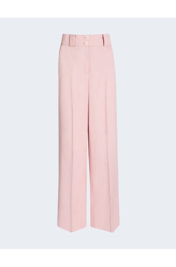 tyler linen blend trouser in pale pink