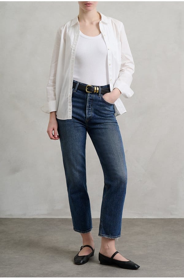 90s pinch crop jean in solace