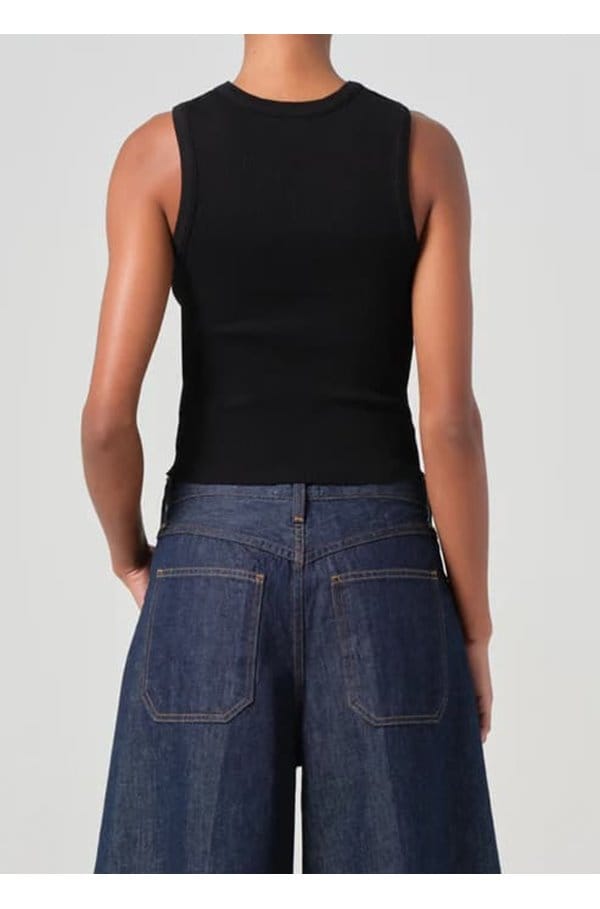 shrunken poppy tank in black