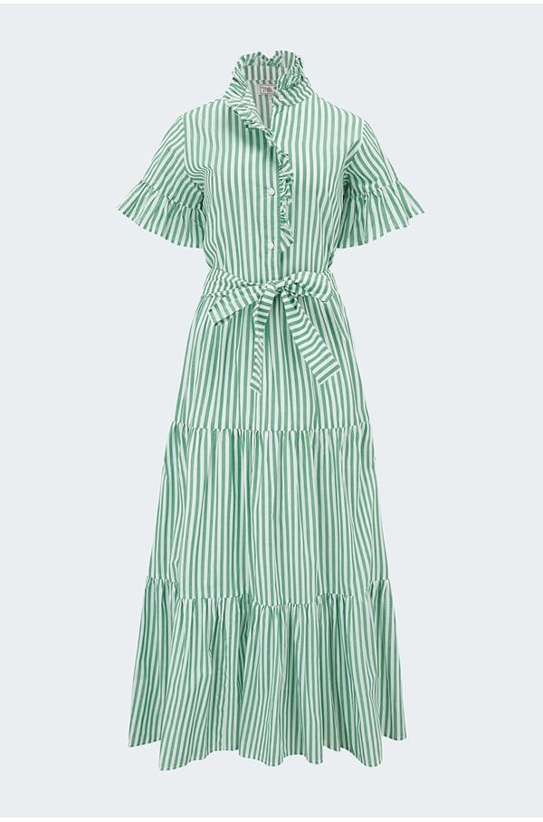 victoria dress in kelly stripe