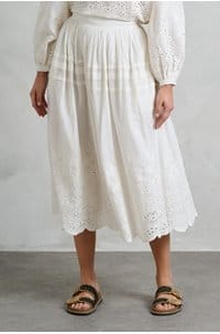 leonie skirt in white eyelet