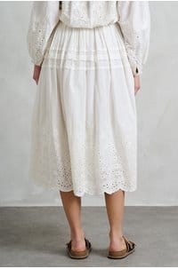 leonie skirt in white eyelet