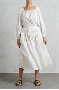 leonie skirt in white eyelet