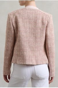 judy tweed jacket in bianco rosa