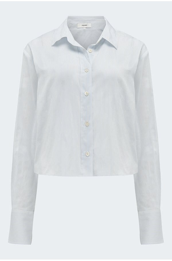 the curved hem shirt in chambray