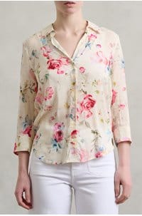 camille blouse in ivory multi watercolour