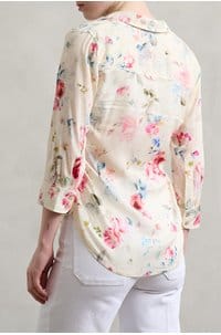 camille blouse in ivory multi watercolour