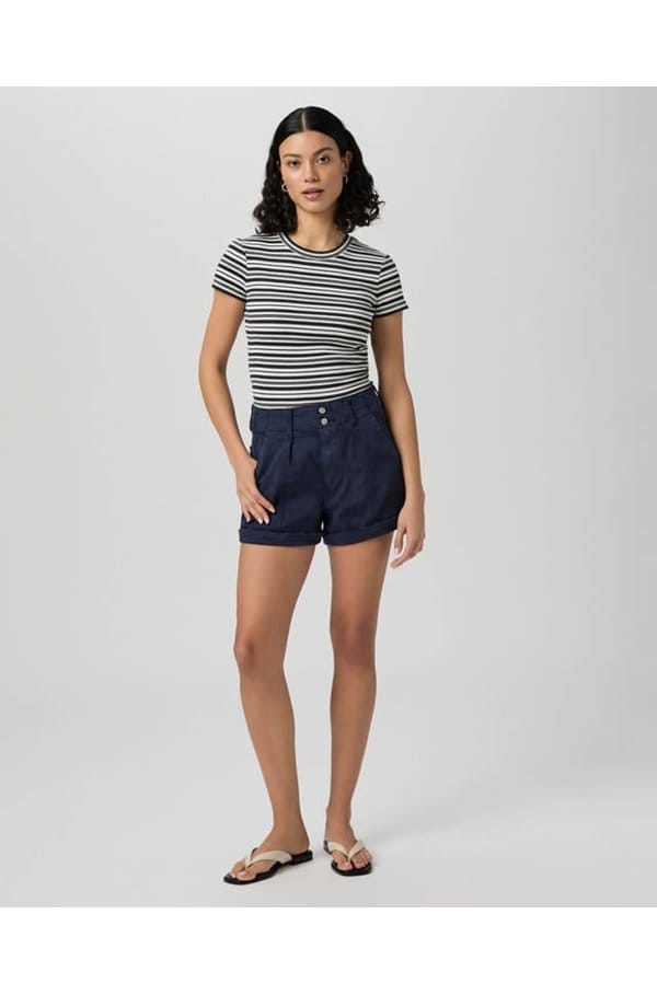 brooklyn short with cuff in vintage cosmic navy