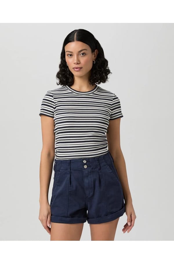 brooklyn short with cuff in vintage cosmic navy