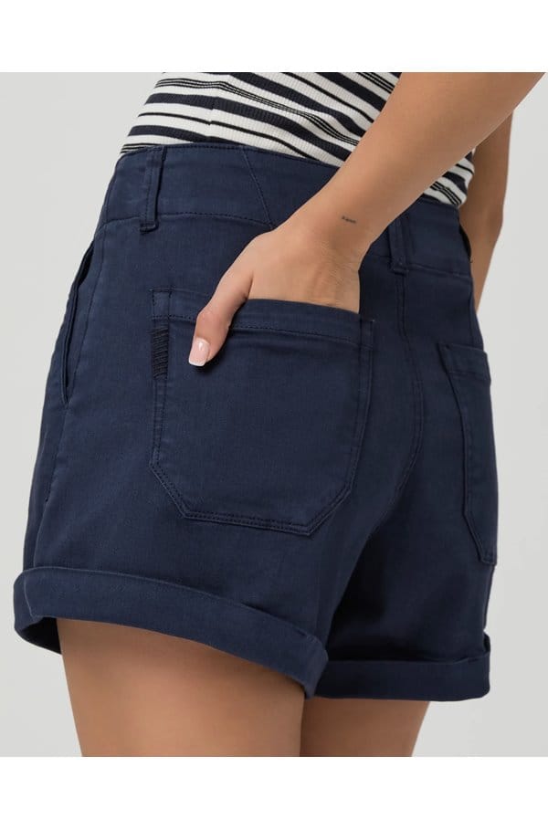 brooklyn short with cuff in vintage cosmic navy