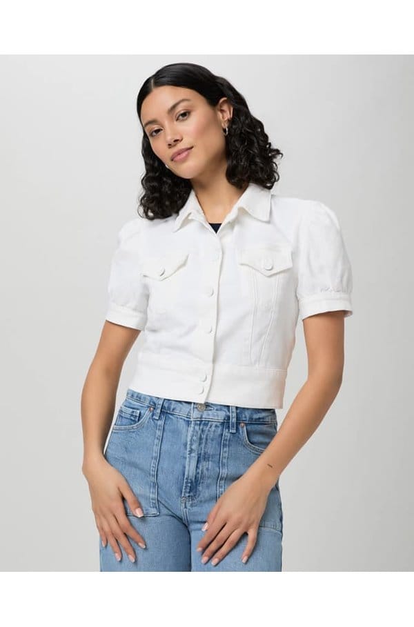 kendra jacket in crisp white