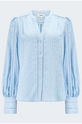 Kiera Blouse in Light Blue Fog