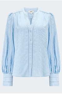 kiera blouse in light blue fog