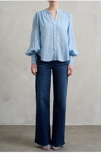 kiera blouse in light blue fog