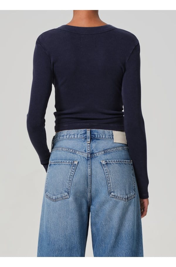 varra henley top in navy