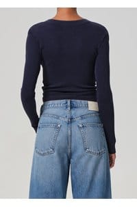 varra henley top in navy