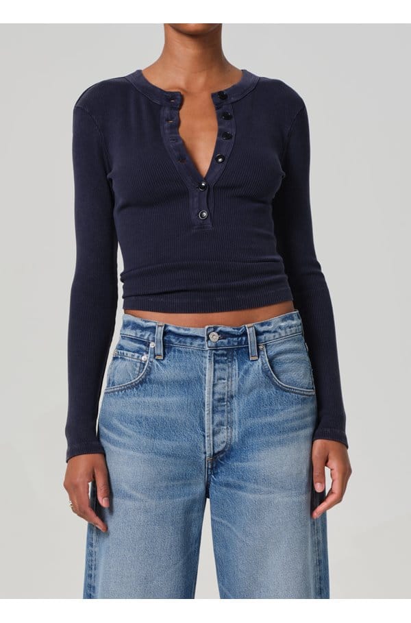 varra henley top in navy