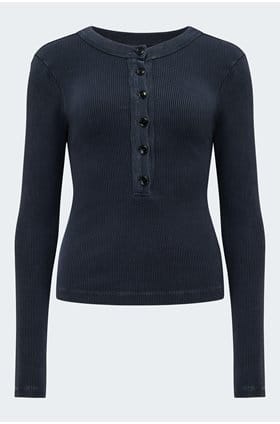 Varra Henley Top in Navy