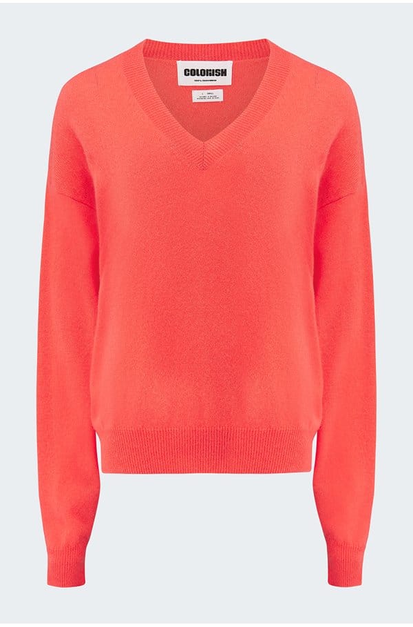 malibu v neck jumper in sangria