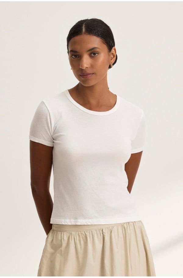 whitney tee in white