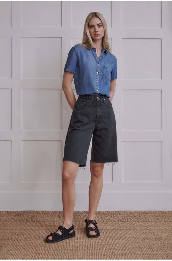 hattie short in sulfur black