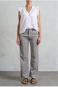 caden straight tailored trouser in sulfur pebble grey