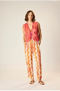 felicity vest in sea glass coral