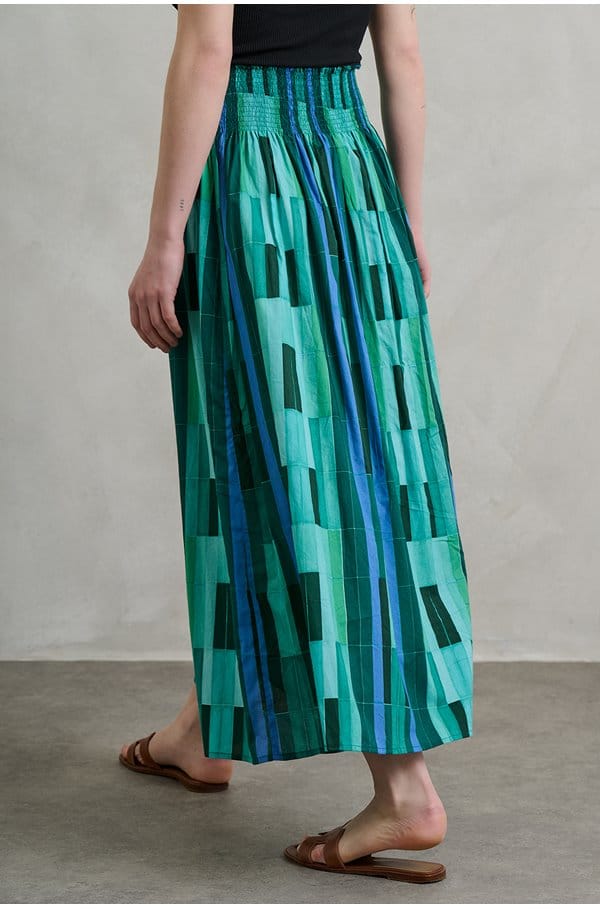 bella skirt in sea glass green