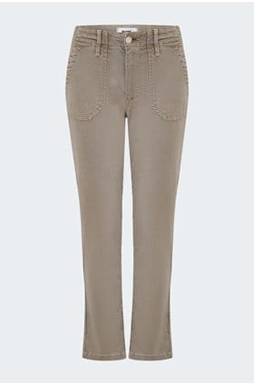 Mayslie Straight Ankle in Vintage Moss Taupe