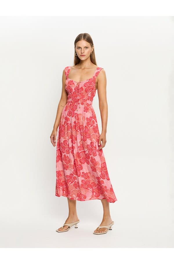 midi dress in riviera