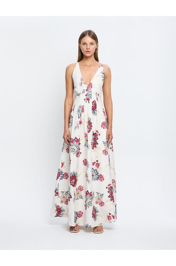 strappy maxi dress in provence
