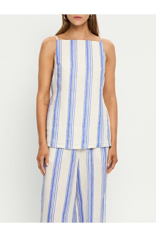 isabelle top in blue stripe