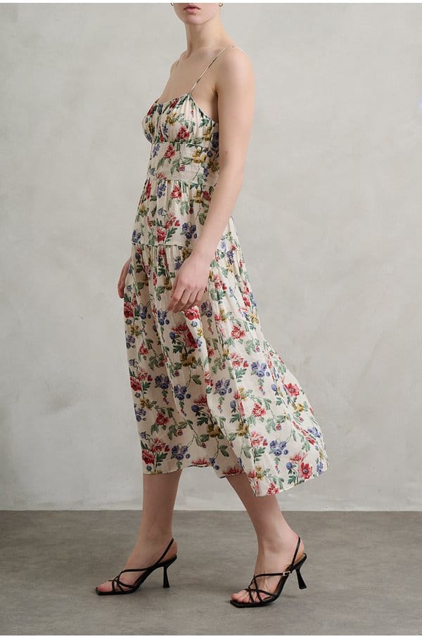 benoit dress in ivory wild rose