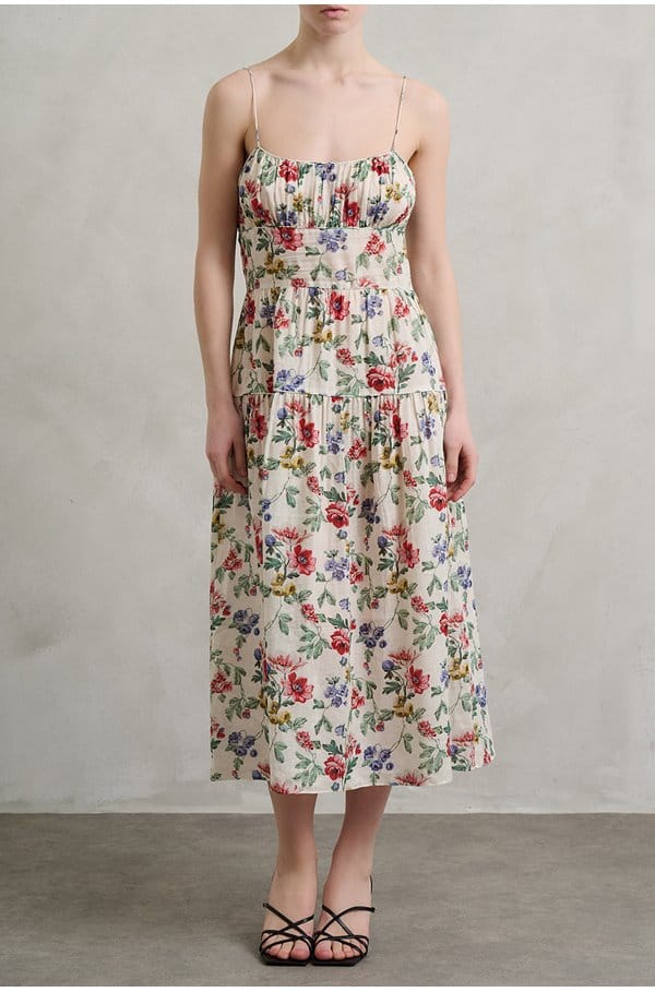 benoit dress in ivory wild rose