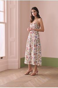 benoit dress in ivory wild rose