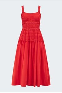 marianne dress in carmine