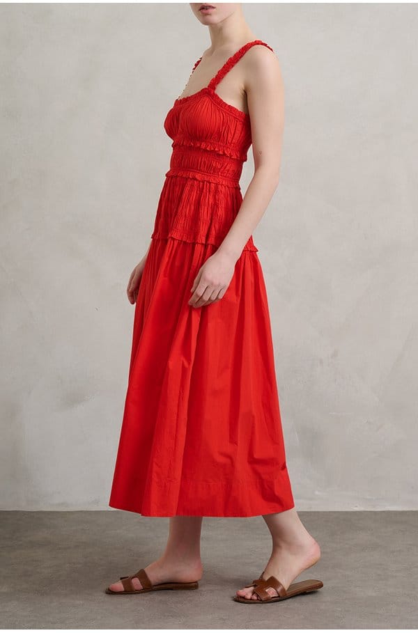 marianne dress in carmine