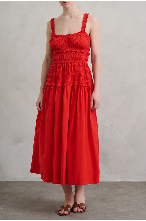 marianne dress in carmine