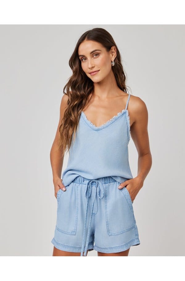 frayed cami in coastal spray