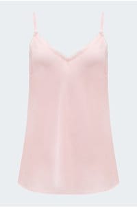 frayed cami in petal pink