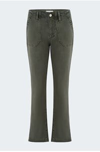 mayslie straight ankle in vintage ivy green